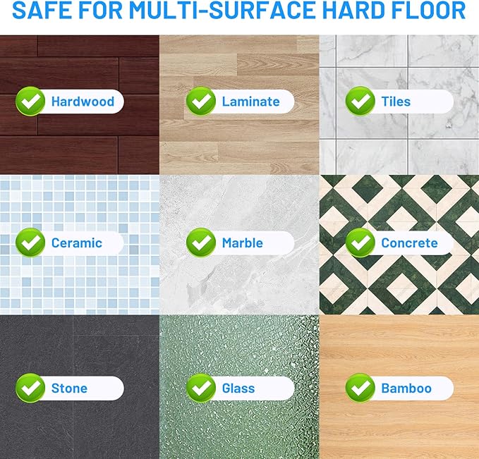 Spray Mops for Floor Cleaning - Wet Dry Mops with 2 Washable + 2 Disposable Pads for Swiffer Powermop - Refillable Bottle for Hardwood Tile Home Kitchen - Absorbs Pet Hair Dust Stains