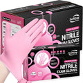 Nitrile Exam Gloves, 4 Mil, Cherry Blossom, Food Safe Gloves Disposable Latex Free, Powder Free