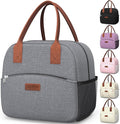 HOTOR Lunch Bag for Women & Men - Wear-Resistant Insulated Lunch Box with Large Capacity, Multi-Functional Cooler Bag for Office, Picnic, Grey, 12L, 12.20" x 6.30" x 10.20"