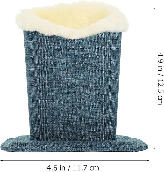 SEWACC Linen Fabric Glasses Holder Stand 2pcs, Plush-Lined Eyewear Organizer Base for Sunglasses and Reading Glasses, Convenient Desktop Storage for Nightstand and Office Use