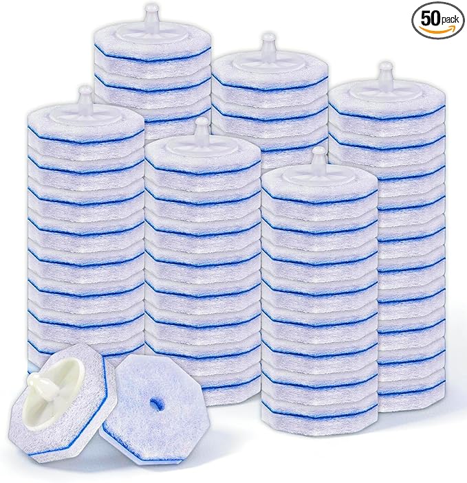 Disposable Toilet Bowl Wand Refills for Clorox, 50 Pcs - Compatible with Clorox Toilet Wand Refills, Hygienic Scrubber Heads for Bathroom Cleaning