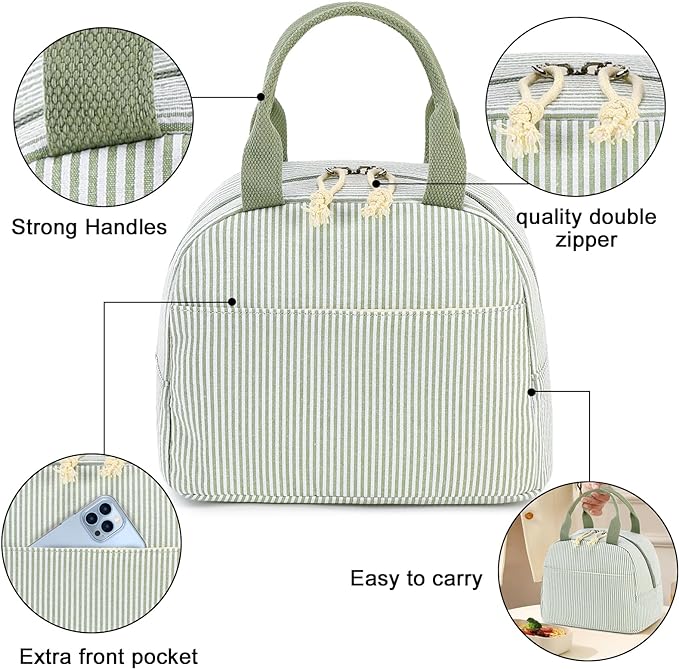 Bluboon Lunch Box for Women Cute Lunch Bag Reusable Insulated Lunch Bags Large Capacity Lunchbox Cooler for Work Picnic or Travel gifts for women