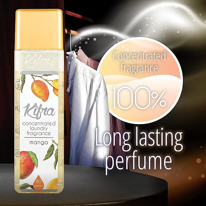 KIFRA MANGO Concentrated Laundry Fragrance 6.76 Fl Oz 200ml 80 Washing Cycles