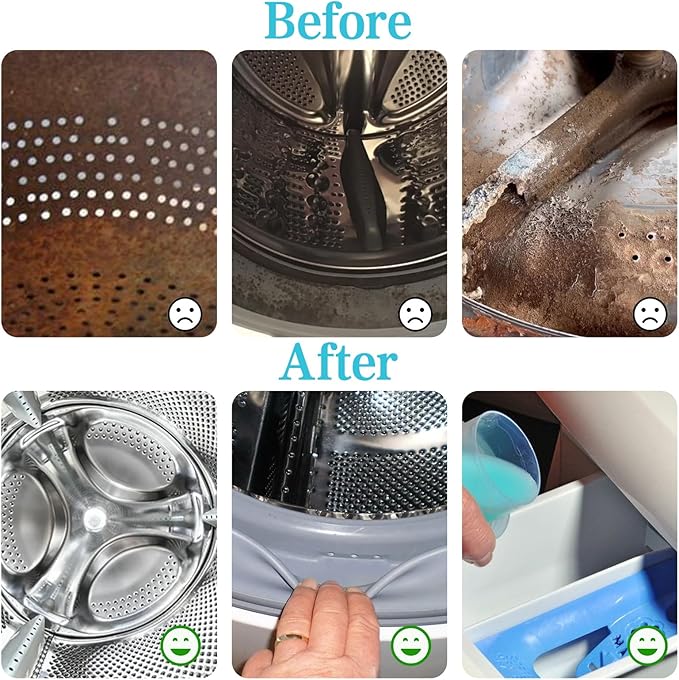 Washing Machine Cleaning Brush Kits Front Load Washer Scrub Cleaner Tools Accessories for Tight Spaces and Washing Machine Rubber Seals Tight Spaces and Washer Rubber Seal 6pcs