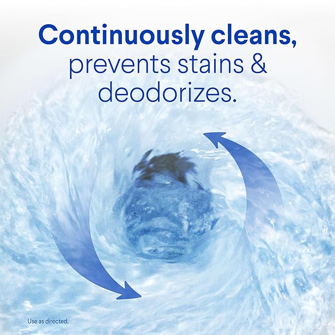 Clorox Ultra Clean Toilet Tablets Bleach & Blue, Rain Clean Scent, 2.47 Ounces Each, 4 Count (Package May Vary)