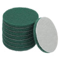 Power Scrub Pads, Scrubbing Pads 400 Grits Scouring Discs - Fitting for (Home Kitchen Cleaning - Drill Attachment - Scrubber Replacement) 8 Pcs & 4 Inch & Dark Green