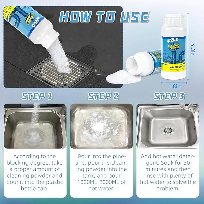 2026 New Wild Tornado Drain Cleaner, Toilet Clogged Drain Solution, Drains Foam Cleaners, for Kitchen Toilet Pipeline Quick Cleaning Tool (1PC)