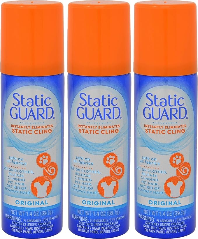 Static Guard Fabric Spray, Original Scent, Small Travel Size, 1.4 Ounce Can