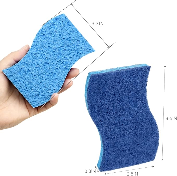 CELOX 36 Pack Non-Scratch Dish Sponge, Dual Sided Kitchen Sponges for Dishes, Long Lasting Dishwashing Household Cleaning Sponges for Kitchen, Easy to Dry and Reusable