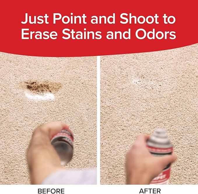 Horsepower Bull Shot MAX Strength Carpet Spot & Stain Remover, AS-SEEN-ON-TV, Made In US, Just Point & Spray, Stain-Lifting Foam Action, Pet Stains & Odors, Coffee, Wine, New & Old Stains & More
