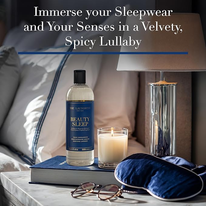 The Laundress Beauty Sleep Luxury Laundry Detergent, Bedding & Sleepwear Concentrated Enzyme Bio-Based Formula, Lavender & Sandalwood Fragrance Blend, Stain Remover, 16 Oz, 15 Loads, (Pack of 2)