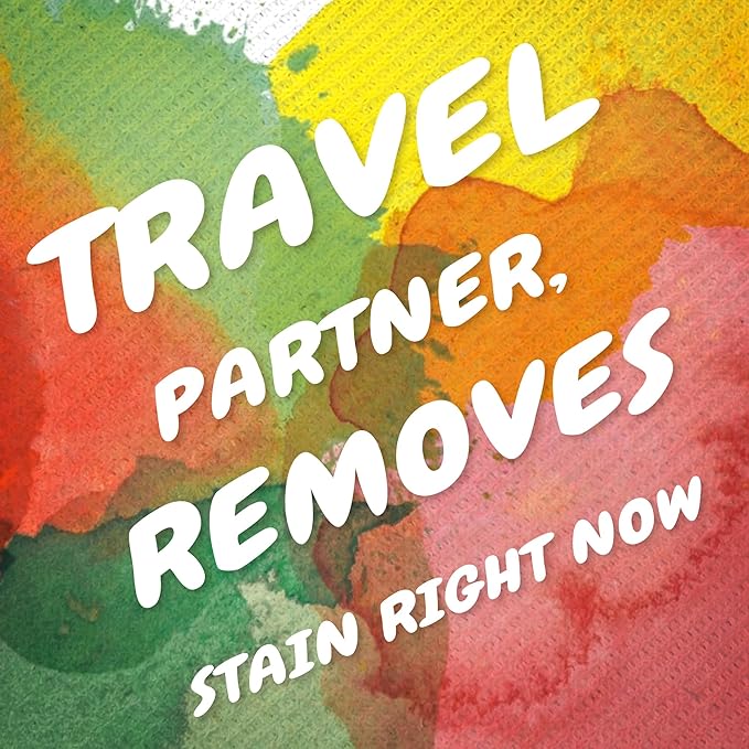 Instant Stain Remover Wipes for Clothes - Individually Wrapped Travel Spot Cleaner, Pocket-Size Laundry Wipes for Coffee, Food & Makeup Stains, Safe on Machine Washable Fabrics (100 Pack)