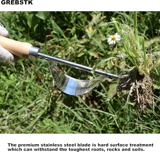 GREBSTK Garden Manual Weeding Tools Stainless Steel Beech Handle Shovel for Weeding, Cultivating, Transplanting, Digging