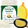 Grease Solidifier Powder, Cooking Oil Solidifier for Disposal, 2.25 Gallon Fry oil Away from Mess, Frying Oil Hardener, Vegetable Canola Fry Oil Solidifying Powder to Gel, 100% Plant-Based, 12 oz Value Pack