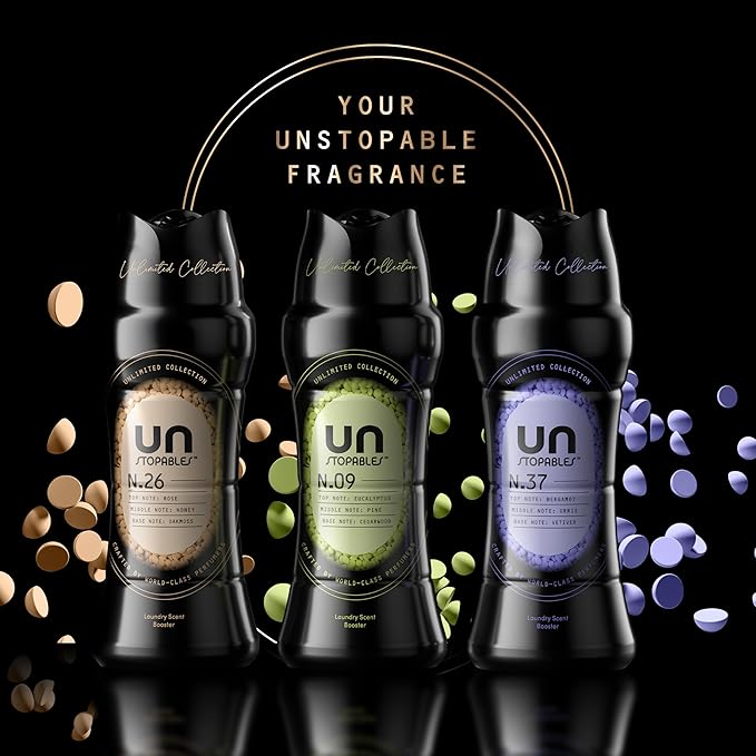 Downy Unstopables Unlimited Collection In-Wash Laundry Scent Booster Beads, No. 37, Fine Fragrance, Long-Lasting Fresh Scent Beads, 10.7 oz