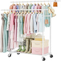 Abiglifty Double Rods Clothes Rack