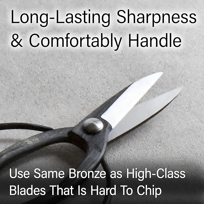 YAMASAN KYOTO UJI Japanese Suiryu Bonsai Scissors - Traditional Hasami Pruning Shears, Japanese Bonsai Garden Tools, Made in Japan (7.87inch)
