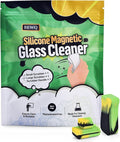 Magnetic Glass Cleaner Kit - Deep Cleans Hard-to-Reach Glassware & Narrow Pipes Two Reusable Silicone Scrubbers with Handle Perfect for Intricate Shapes, Black