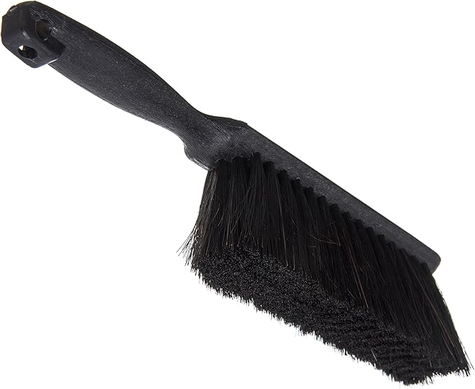 SPARTA 3622503 Flo-Pac Plastic Handle Counter Brush, Horsehair Blend Bristles, 2-1/2" Bristle Trim, 8" Length, Black (Pack of 3)