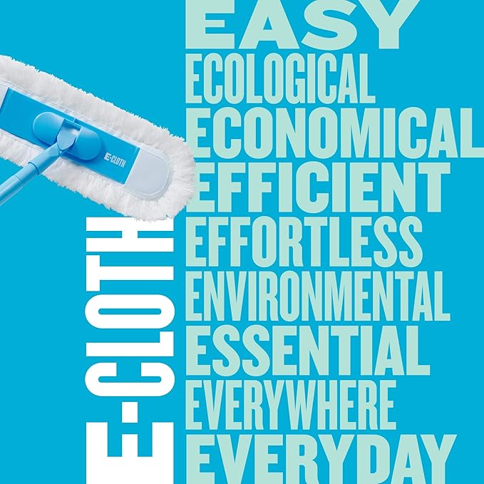 E-Cloth Flexi-Edge Floor & Wall Duster, Reusable Dusting Mop for Floor Cleaning, Floor Cleaner Ideal for Harword, Tile, Laminate and Other Hard Surfaces, 100 Wash Guarantee, 1 Pack