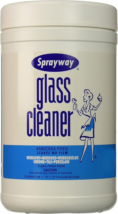 Glass Cleaner Wipes (10" x 12", 40 wipes)