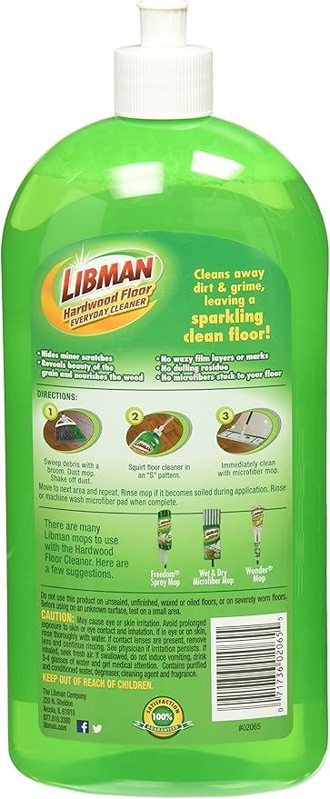 Libman 2065 Hardwood Floor Everyday Cleaner with Squeeze Bottle, 32 Fl Oz (Pack of 1)