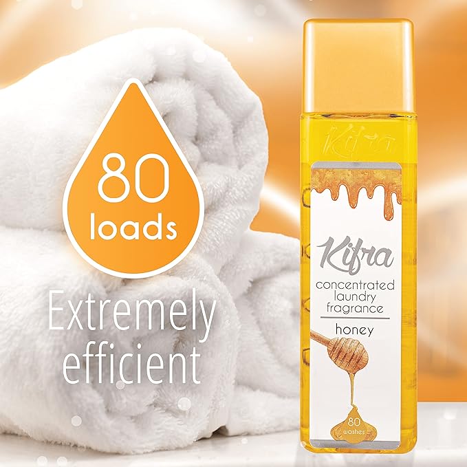 KIFRA HONEY Concentrated Laundry Fragrance 6.76 Fl Oz 200ml 80 Washing Cycles