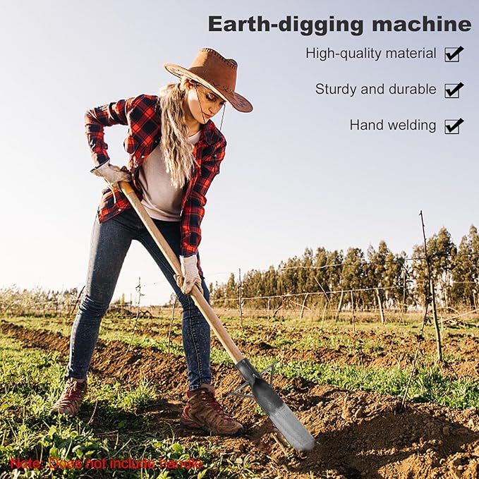 Heavy-Duty Manganese Steel Garden Spade Gardening Tool Agricultural Transplanting Shovel Garden Planting Spade for Tree Planting Soil Digging & Transplanting