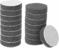 HARFINGTON 16pcs Scrubber Scouring Pads 1200 Grits 2 Inch Drill Power Brush Hoop and Loop Surface Conditioning Disc Drill Scuffing Disc Scrub Pads for Home Kitchen Cleaning, Light Gray