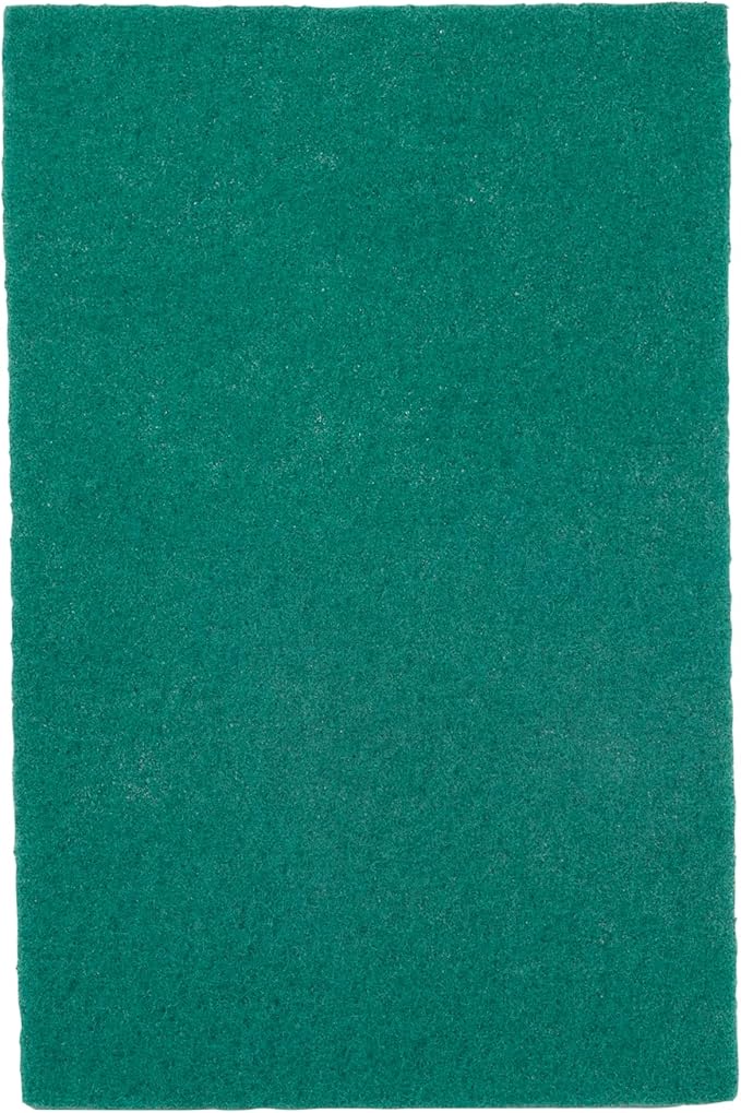 Restaurantware-RW Clean 9 Inch x 6 Inch Scouring Pads, 10 No-Scratch Green Scrub Pads - Heavy-Duty, No-Abrasive, Green Polyester Scrub Pads For Cleaning, For Scraping, Cleaning, Or Scrubbing,
