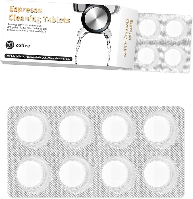 BEC 250 Espresso Machine Cleaning Tablets 24 Count, Coffee Maker Cleaner, Compatible with BEC 250 Espresso Machine, Coffee Oil & Residue Remover