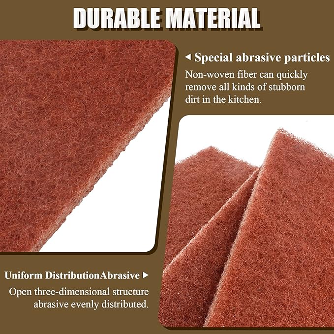 6 Pcs 4 x 6 Inch General Purpose Scuff Pads, Medium Sanding Hand Pads for Scuffing, Scouring, Sanding, Paint Primer Prep Adhesion Scratch, Surface Preparation for Car, Craft