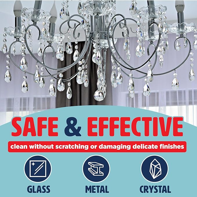 Durabasics 32oz Chandelier Cleaner Spray – Chandelier Cleaner Drip Dry No Wipe for Light Buildups – Streak-Free Glass Cleaner – Helps Loosen Dirt & Grime – Multi-Surface Use – Made in USA
