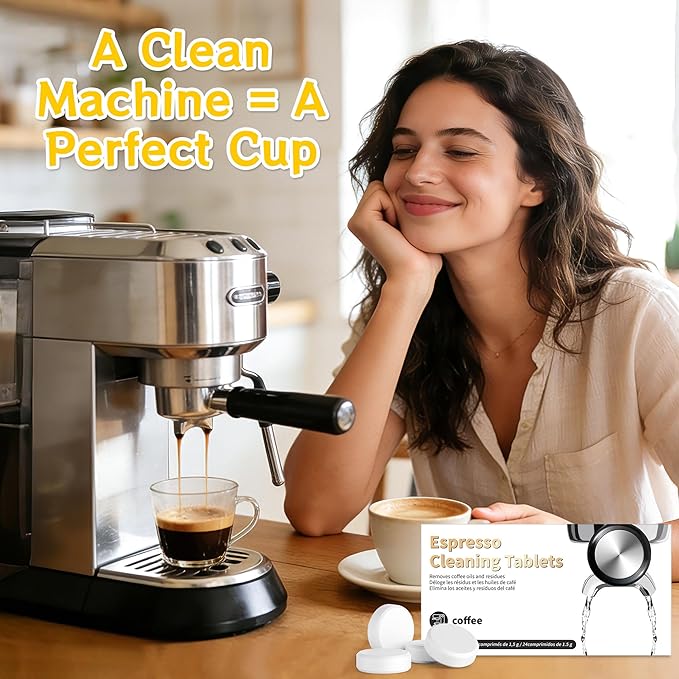 BEC 250 Espresso Machine Cleaning Tablets 24 Count, Coffee Maker Cleaner, Compatible with BEC 250 Espresso Machine, Coffee Oil & Residue Remover