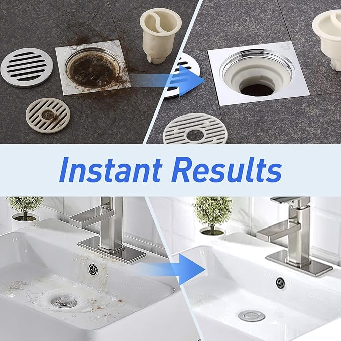 Powerful Sink Drain Cleaner - Fast Foaming Pipeline Dredging Agent for Kitchen Sink,Bathroom & Shower,Toilet Pipes (5pcs, sky blue)