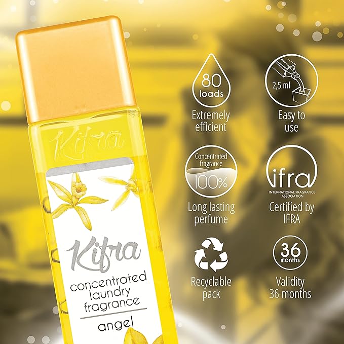 KIFRA ANGEL Concentrated Laundry Fragrance 6.76 Fl Oz 200ml 80 Washing Cycles