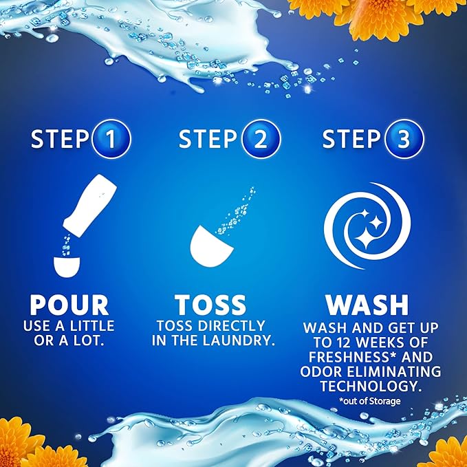 Purex Crystals In-Wash Fragrance and Scent Booster, Fresh Spring Waters, 21 Ounce (Pack of 4)