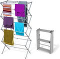 BLACK+DECKER 4-Tier Expandable Collapsible Clothes Drying Rack, Telescopic Height, Foldable Space-Saving Laundry Air Dryer for Towels, Shirts & Delicates – Durable Steel, No Tools Needed