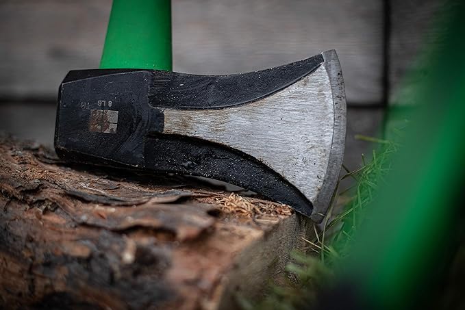 Hooyman Splitting and Chopping Axes, and Splitting Maul with Heavy Duty Construction, V Grind Blade, Ergonomic No-Slip H-Grip Handle, and Sheath for Gardening, Hunting, Camping, Firewood, and Outdoors