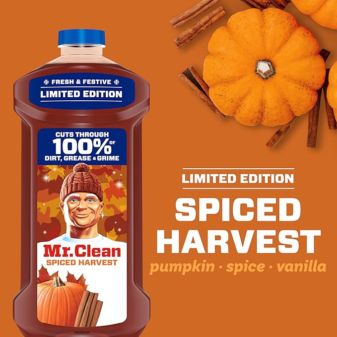 Mr. Clean All Purpose Cleaner, Cleaning Liquid, Spiced Harvest, 41oz