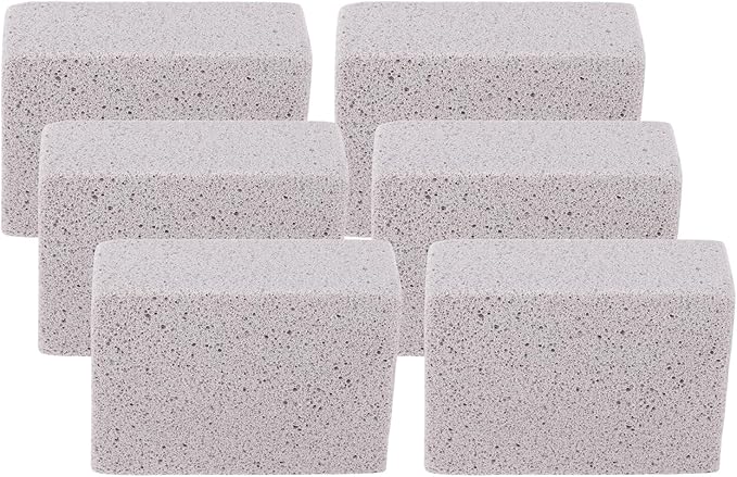 WALFRONT 6PCS Pool Pumice Stone for, PVC Material Scouring Sticks for Toilet Bowl Bathtub Shower Tile, Hard Water Remover for Kitchen Sink Swimming Pool Grates (M)