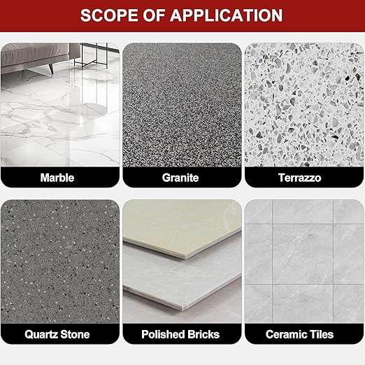 Marble Polishing Powder, Restore Shine, Remove Stains and Scratches, Suitable for Marble, Travertine, and Limestone, Perfect for Home and Commercial Use