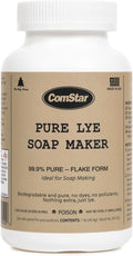 ComStar Pure Lye Flakes | 1 Pound, 99% Pure Sodium Hydroxide Flakes, Ideal for Soap Making, Food Prep, Cleaning and More (30-525)