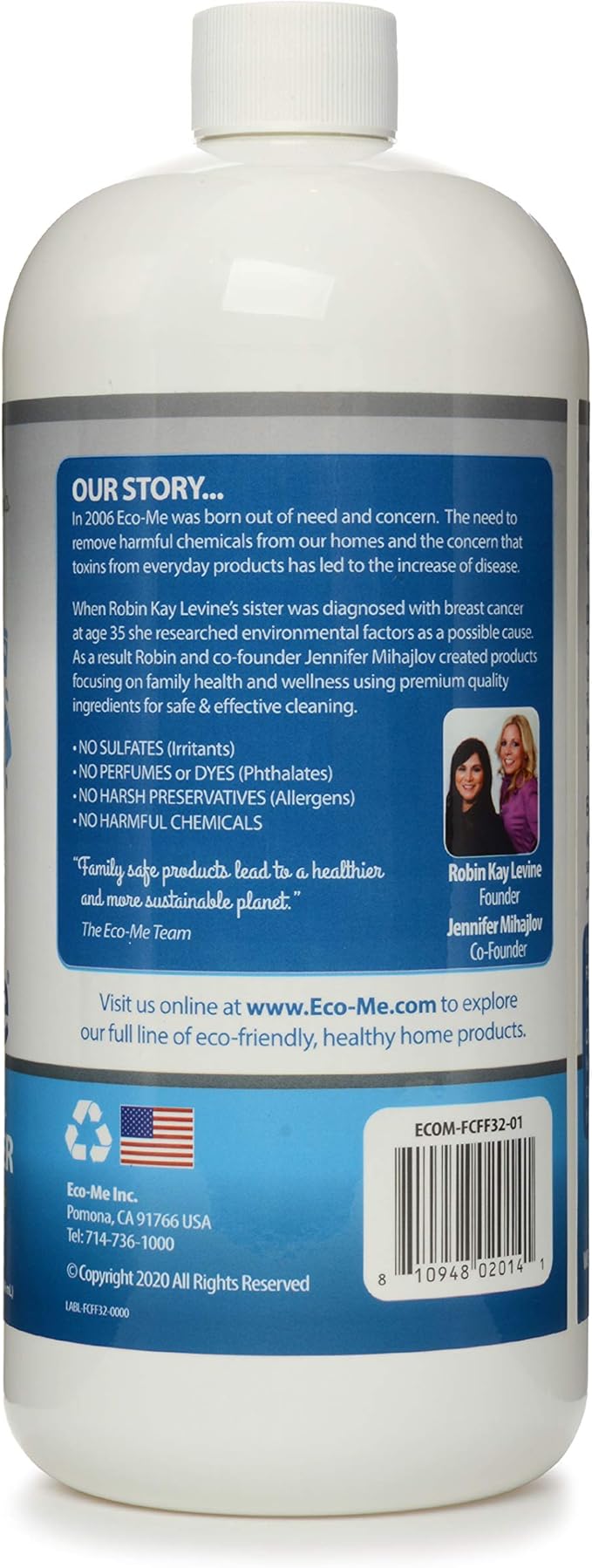 Eco-me Concentrated Muli-Surface and Floor Cleaner, 32 Fl Oz, Fragrance-Free