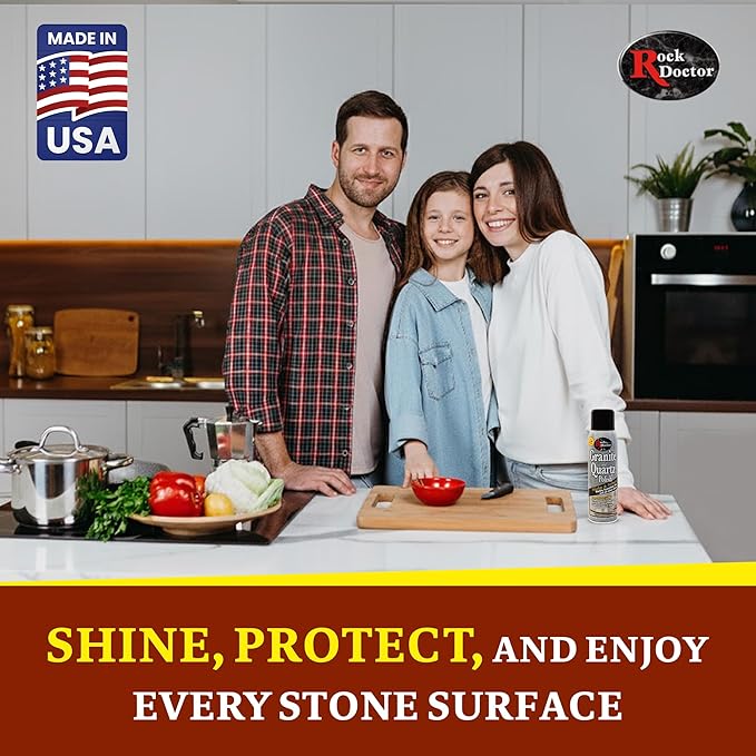 Rock Doctor Granite Polish Spray and Surface,18oz.Can Polish Tile, Marble, Kitchen Countertop, and Natural Stone Surfaces, Radiant Shine Pack of 6