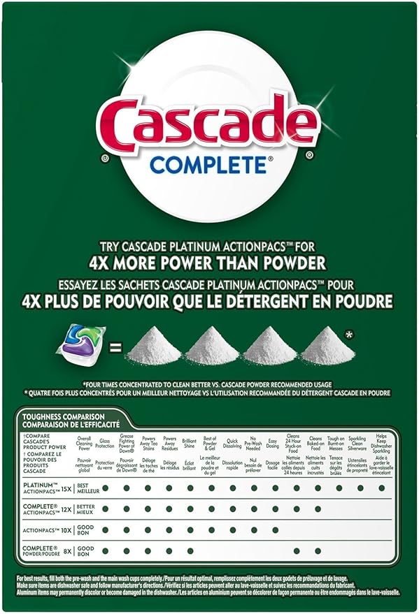 Cascade Complete Dawn Fresh Scent Dishwasher Detergent Powder, 45 Ounce