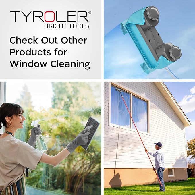 Tyroler Outside Magnetic Window Cleaner Tool | The Glider D-2 AFC Double-Sided Window Cleaners Tool Fits Windows 0.1"-0.7" Thick | Magnet Window Cleaner | Magnetic Glass Cleaner | Limpiador magnetico