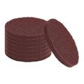 uxcell 8Pcs Scrubber Scouring Pad, 4 Inch 800 Grits Drill Power Brush Hoop and Loop Scrub Pads Discs Polishing Pad for Household Furniture Automotive Cleaning, Dark Red