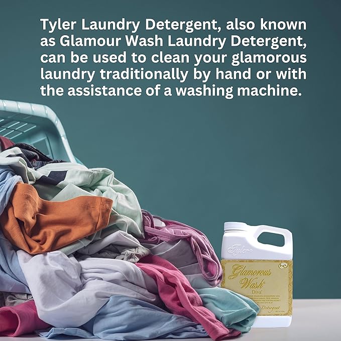 Worldwide Nutrition Bundle Compatible with Tyler Glamorous Wash Diva Laundry Liquid Detergent - Hand and Machine Washable Diva Laundry Detergent - 16 oz, 454-grams Detergent with Keychain