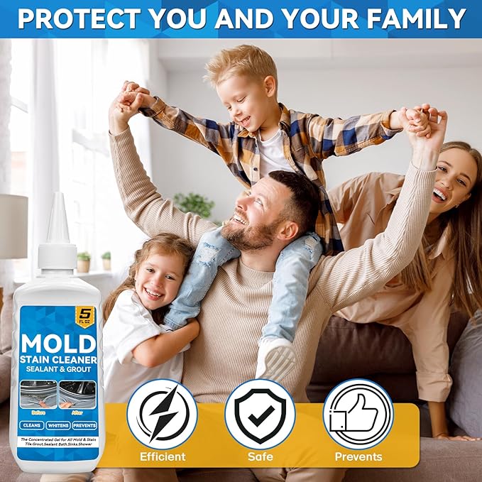 HomeMold Stain Remover Gel, Effective Washing Machine Cleaner for Front Load Washer, All-Purpose Cleaning Gel for Penetrating for Bathroom, Shower and Bathtub Tile Grout